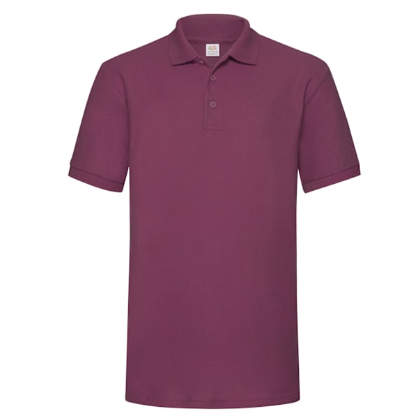 Fruit of the Loom Herr Polycotton Pique Heavy Polo Shirt 3XL Bourgogne Burgundy 3XL