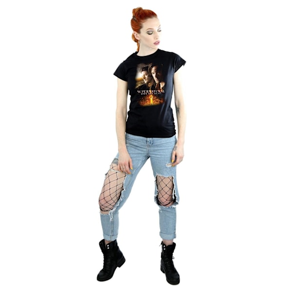 Supernatural Dam/Kvinnor Poster Bomull T-Shirt XXL Svart Black XXL