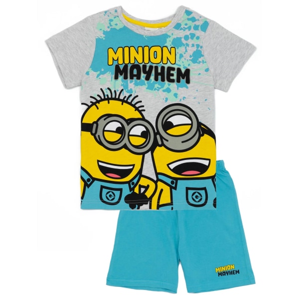 Minions Boys Mayhem Short Pyjamas Set 5-6 år Grå/Blå/Gul Grey/Blue/Yellow 5-6 Years