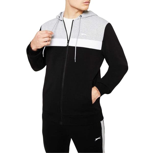 Slazenger Herr Träningsoverall Set M Svart/Grå Black/Grey M