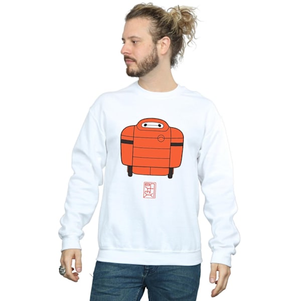 Disney Herr Big Hero 6 Baymax Dräkt Sweatshirt XXL Vit White XXL