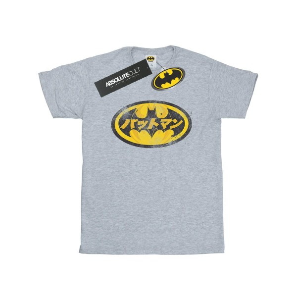 Batman dam/dam japansk logotyp bomull pojkvän T-shirt M S Sports Grey M