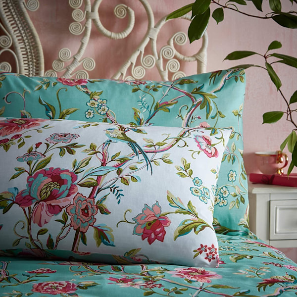Furn Chinoiserie Vintage Påslakan Set Enkelsäng Bright Jade Bright Jade Single