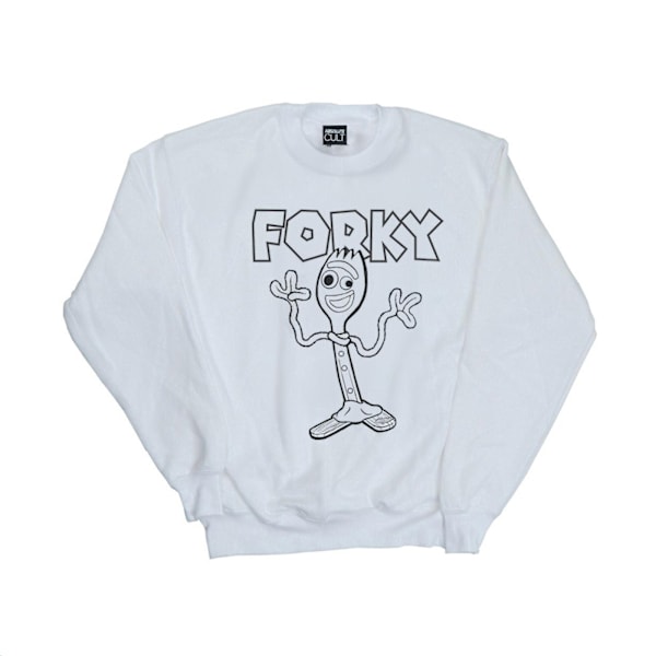 Disney Pojkar Toy Story 4 Forky Sweatshirt 7-8 År Vit White 7-8 Years