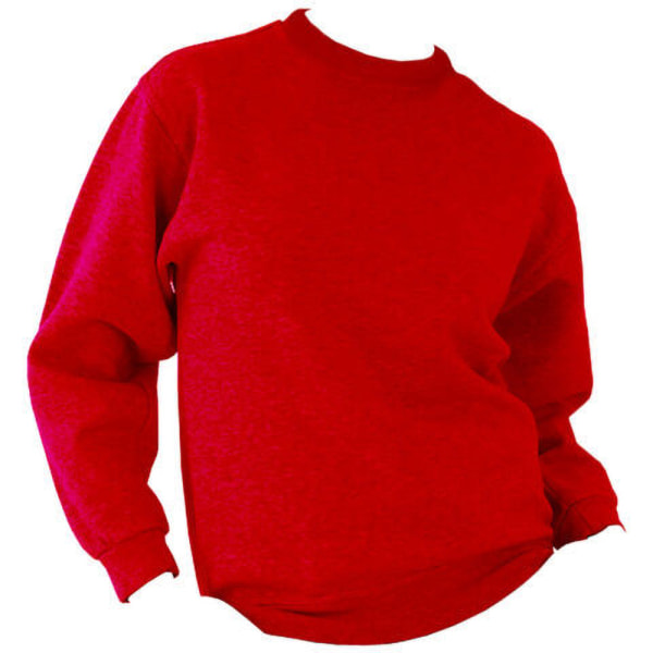UCC 50/50 Herr tungvikts enfärgad sweatshirt med insydd ärm 3XL röd Red 3XL