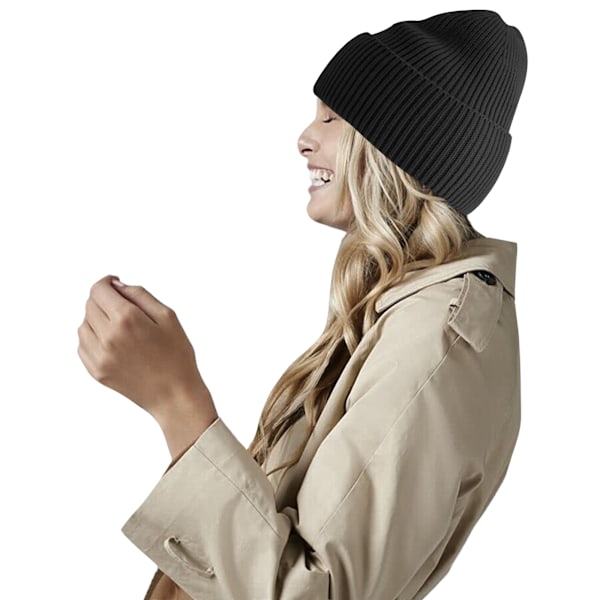 Beechfield Cuffed Oversized Beanie One Size Svart Black One Size