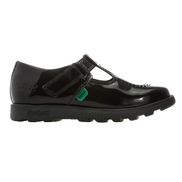 Kickers Flickor Fragma Lackläder T-Bar Skor 4 UK Svart Black 4 UK