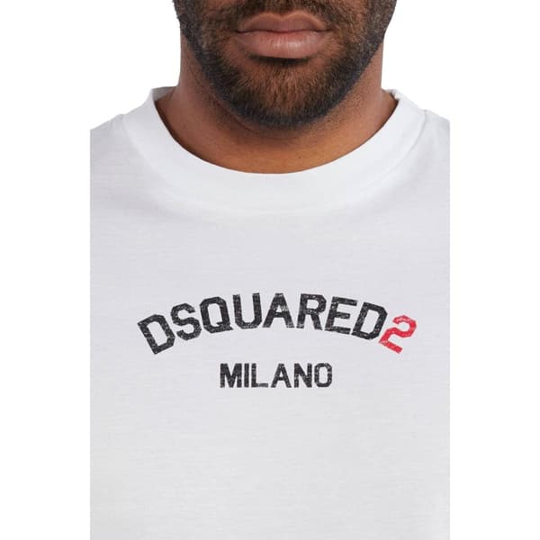 DSquared2 Herr Milano Logotyp T-shirt M Vit White M
