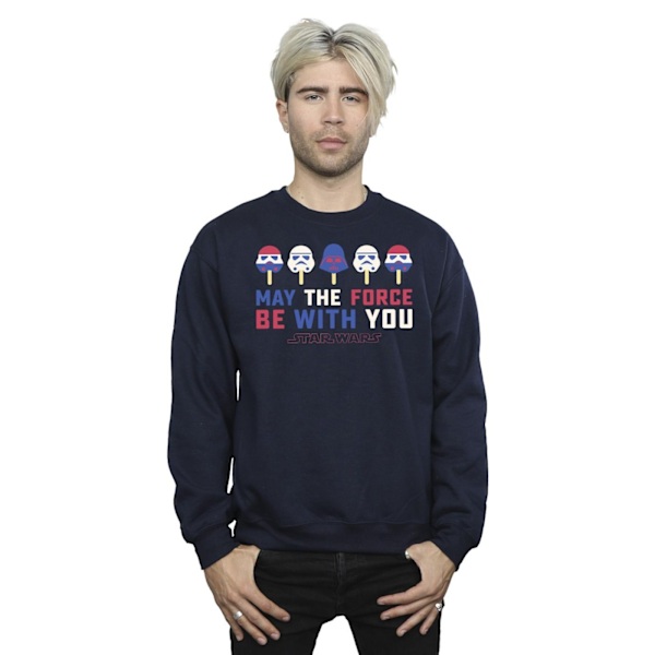 Star Wars: A New Hope Mens May The Force Ice Pops Sweatshirt S Navy Blue S