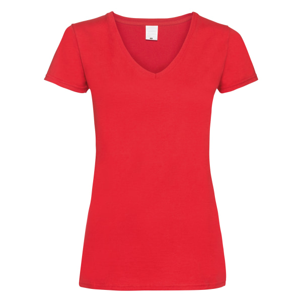 Dam/dam V-halsad casual t-shirt med V-hals av hög kvalitet X Bright Red XX Large