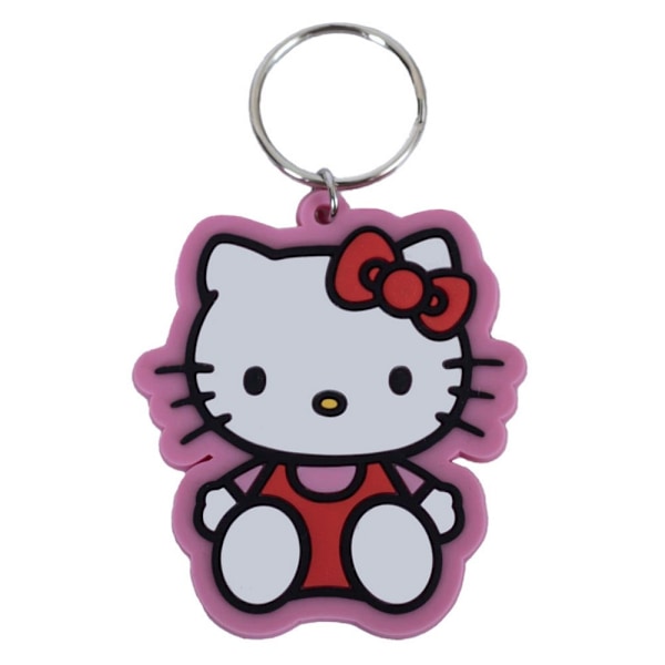 Hello Kitty Pose PVC Nyckelring 60mm x 55mm Flerfärgad Multicoloured 60mm x 55mm