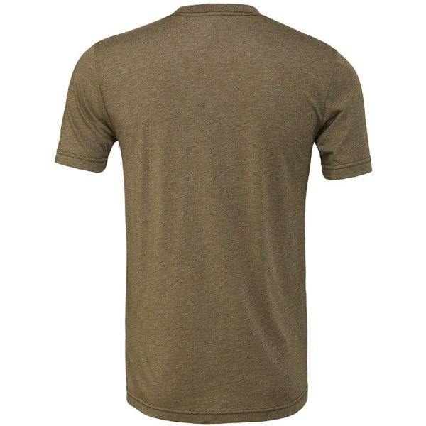 Canvas Triblend Crew Neck Plain Short Sleeve T-Shirt M Oli Olive Triblend M