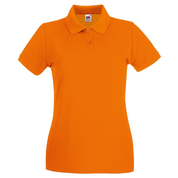 Fruit of the Loom Premium Polotröja för Dam, Storlek XL, Orange Orange XL