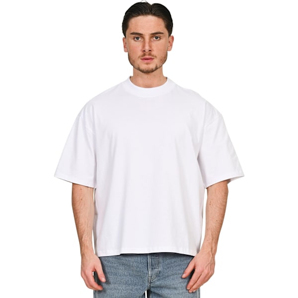 Casual Classics Unisex Vuxen Kammad Ringspunnen Bomull Boxig Oversize White 4XL