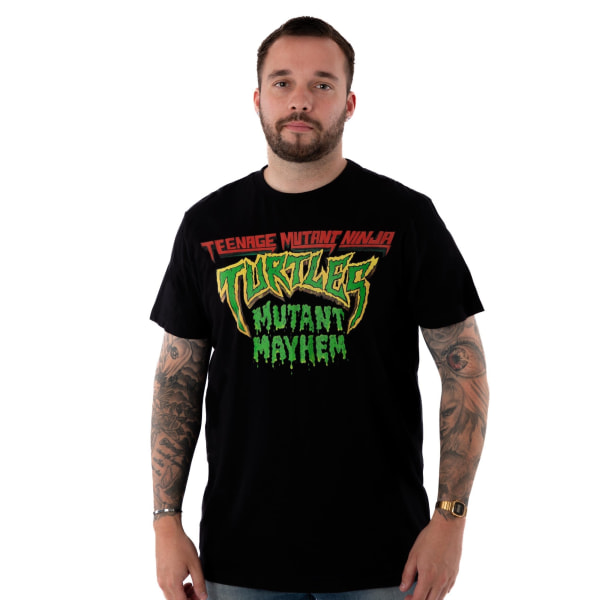 Teenage Mutant Ninja Turtles: Mutant Mayhem Logo T-shirt för män X Black XXL