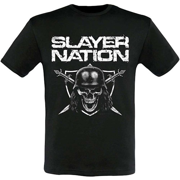 Slayer Unisex Adult Nation 2015 Dates Back Print T-Shirt S Blac Black S