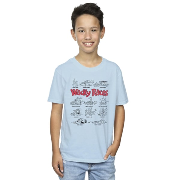 Wacky Races Pojkar Bil Lineup T-Shirt 3-4 År Baby Blue Baby Blue 3-4 Years