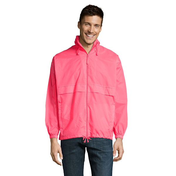 SOLS Unisex Surf Windbreaker Lättviktsjacka S Neonrosa Neon Pink S