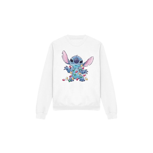 Lilo & Stitch Unisex Julbelysning Skiss Tröja S White S