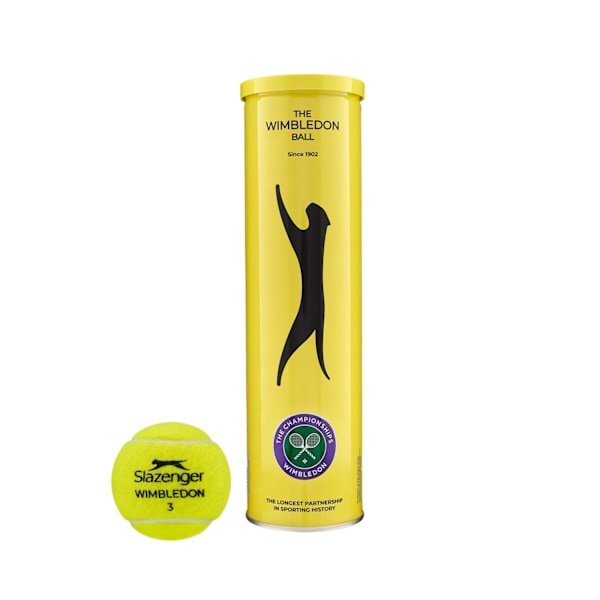 Slazenger Wimbledon 2024 Tennisbollar (4-pack) Storlek: One Size Gul Yellow One Size