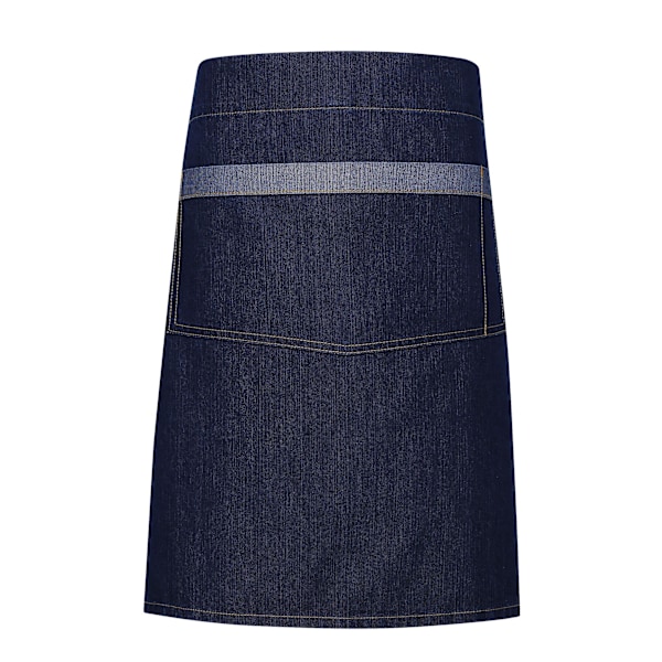 Premier Unisex Domain Kontrast Denim Midje Förkläde En Storlek Indig Indigo Denim One Size