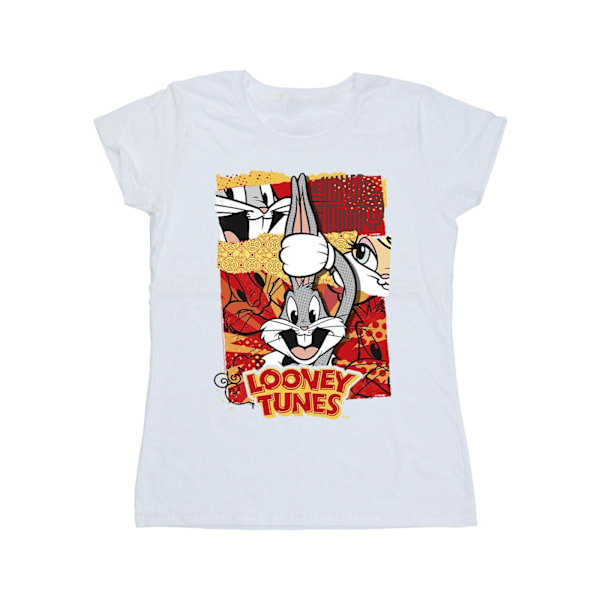 Looney Tunes Dam/Damer Bugs Rabbit Comic Nyår Bomull T- White L