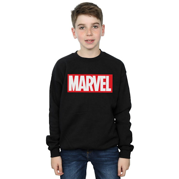 Marvel Comics Boys Classic Logo Sweatshirt 7-8 år Svart Black 7-8 Years