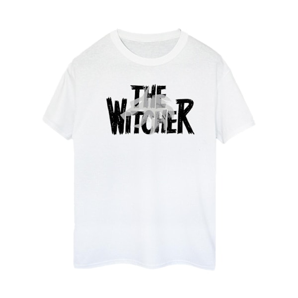 Netflix Dam/Damer The Witcher Wolfhead Witcher Bomull Boyfriend T-Shirt XXL Vit White XXL