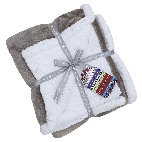 Riva Paoletti Luxe Sherpa Fleecefilt 127 x 152cm Mokka Mocha 127 x 152cm