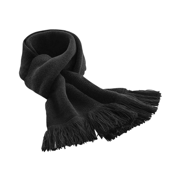 Beechfield Unisex Adult Classic Knitted Scarf One Size Black Black One Size
