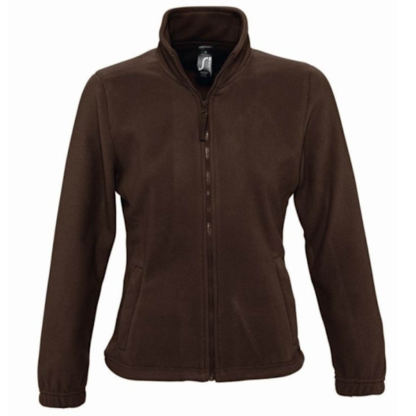 SOLS Dam/Kvinnor North Full Zip Fleece Jacka XL Mörk Choklad Dark Chocolate XL