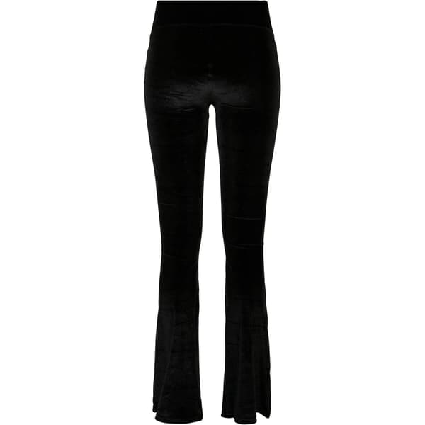 Urban Classics Dam/Dam Sammet Hög Midja Bootcut Leggings Black S