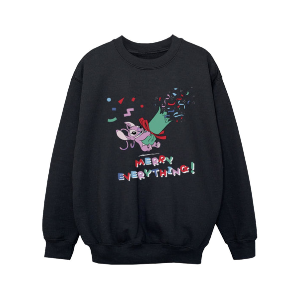 Disney Girls Lilo och Stitch Angel Merry Everything Sweatshirt Black 7-8 Years