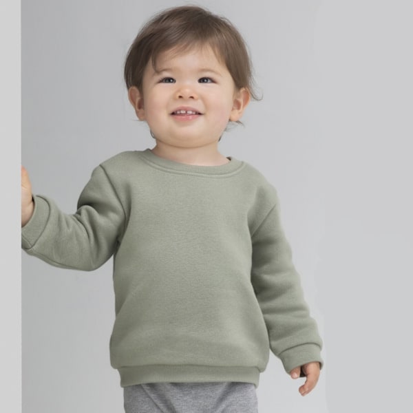 Babybugz Baby Essential Sweatshirt 6-12 månader Mjuk Oliv Soft Olive 6-12 Months