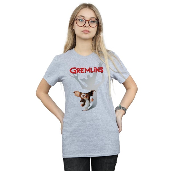 Gremlins Dam/Damer Gizmo Shadow Bomull Boyfriend T-Shirt L Sports Grey L