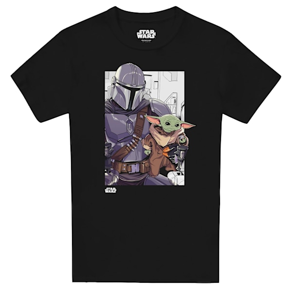 Star Wars: The Mandalorian Herr Duo T-shirt L Svart Black L