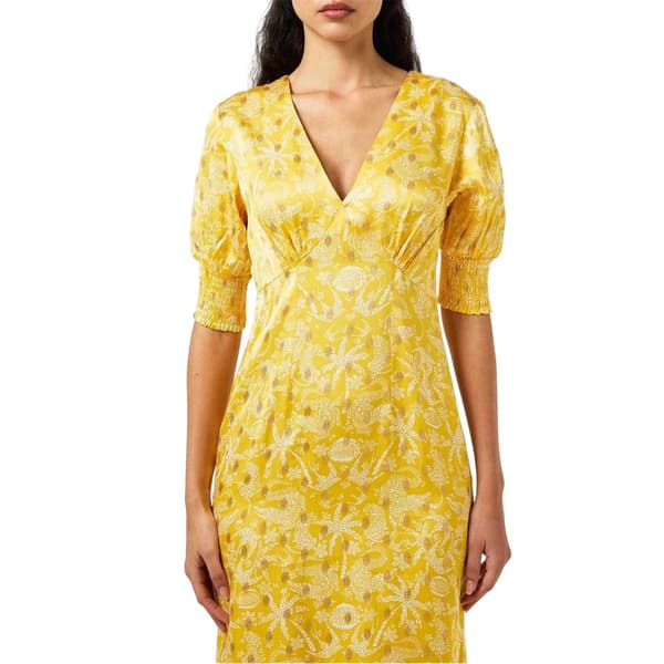 Never Fully Dressed Dam/Kvinna May Maxiklänning med heltäckande tryck Yellow 8 UK