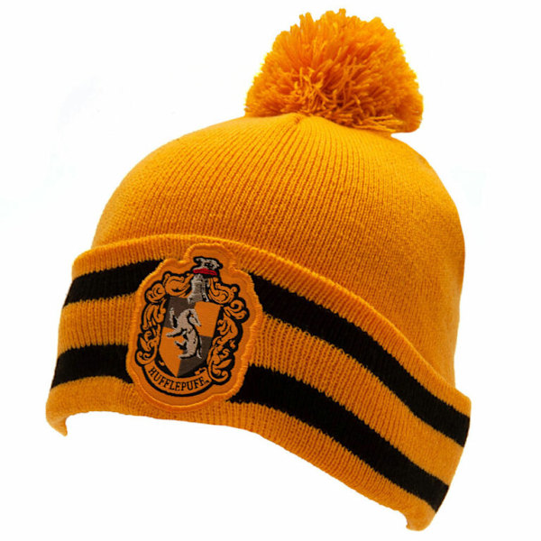 Harry Potter Barn/Barn Hufflepuff Crest Mössa Och Halsduk Set Yellow/Black One Size