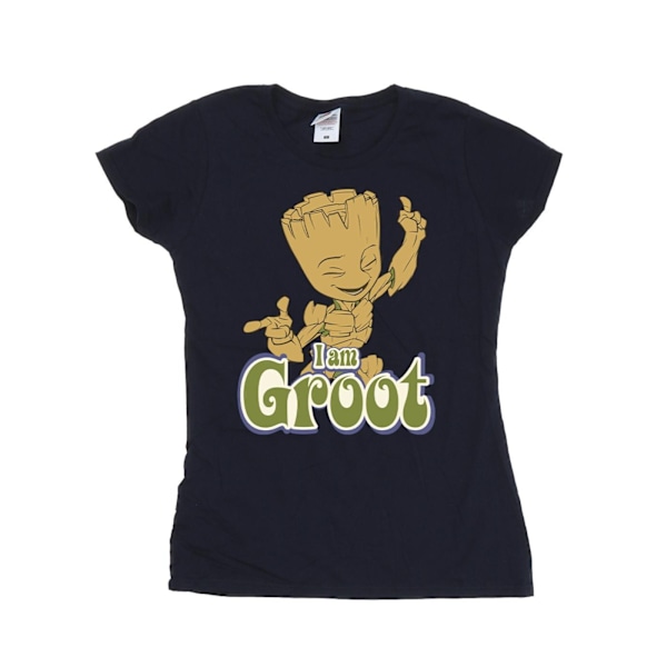 Guardians Of The Galaxy Dam/Damer Groot Dansande Bomull T-shirt Navy Blue XL