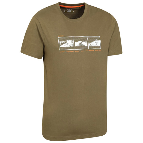 Mountain Warehouse 3 Peaks ekologisk bomull T-shirt XXS Grön Green XXS