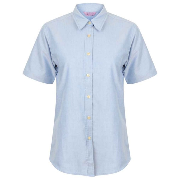 Henbury Oxford kortärmad formell skjorta dam/dam S blå Blue S