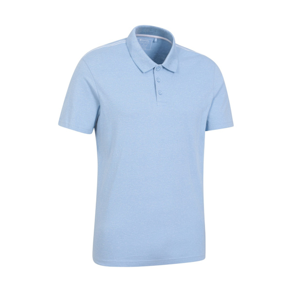 Mountain Warehouse Cordyline Texturerad Pikétröja Herr XXL Ljus Pale Blue XXL