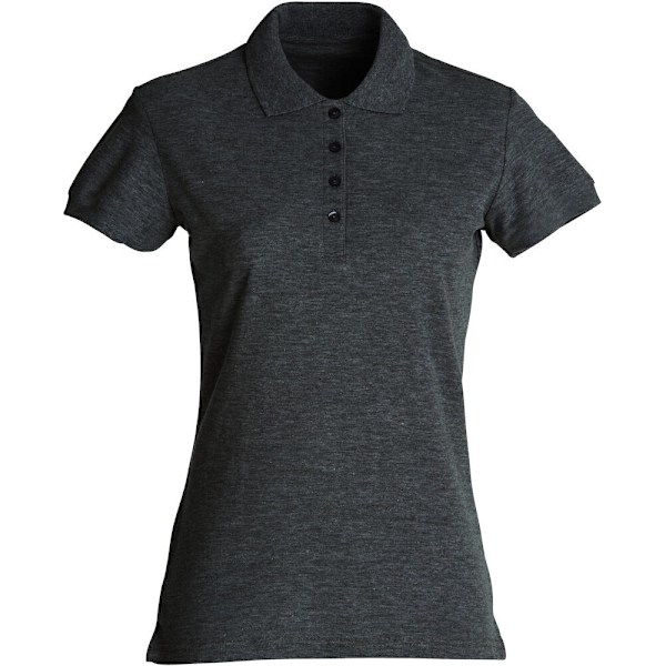 Clique Dam/Dam Plain Pikétröja M Antracit Melange Anthracite Melange M