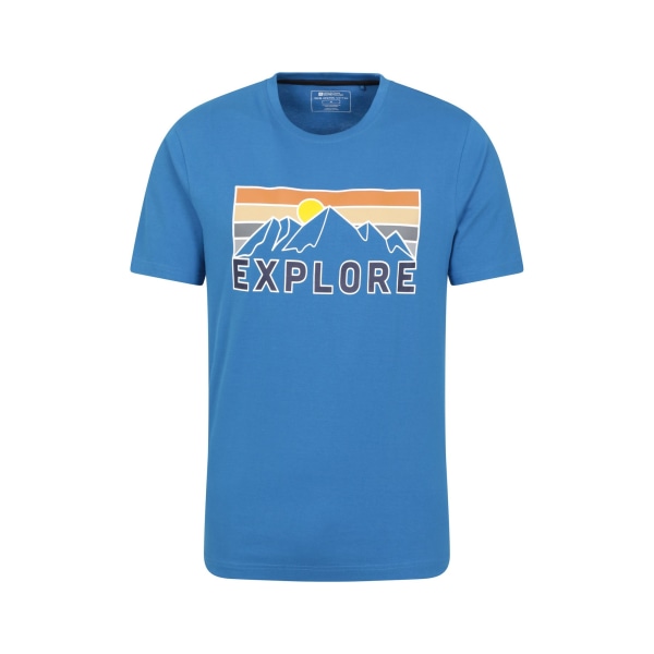 Mountain Warehouse Mens Explore Organic T-Shirt XS Blue Blue XS