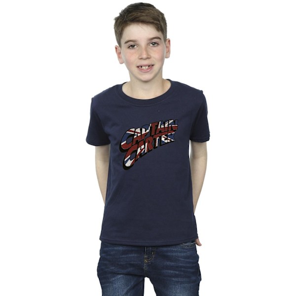 Marvel Boys What If Captain Carter T-shirt 3-4 år Marinblå Navy Blue 3-4 Years