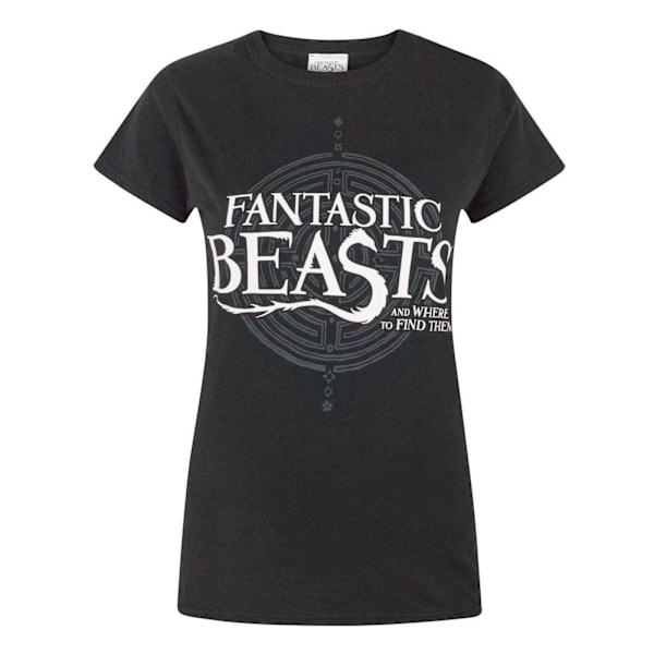 Fantastiska vidunder och var man hittar dem - Dam T-shirt med logotyp Black Large