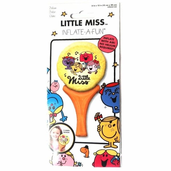 Little Miss Blås upp en rolig karaktärs folieballong (pack med 10) Yellow/Orange One Size