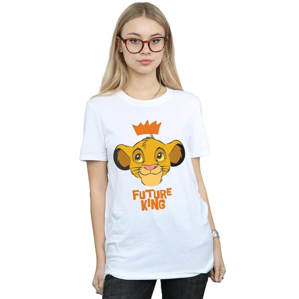 Disney Dam/Dam Lejonkungen Simba Future King Bomull Pojkvän White L