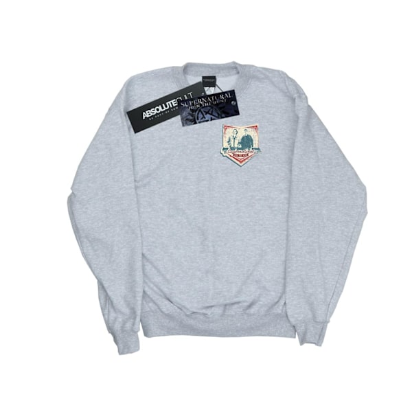 Supernatural Herr Winchester Brösttryck Sweatshirt S Sports G Sports Grey S