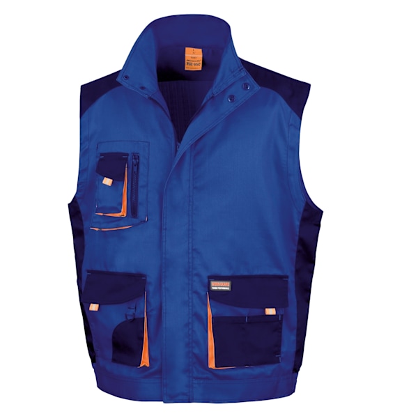 Result Work-Guard Lite arbetskläder väst / Bodywarmer (Andas och vindskyddad) XS Royal / Navy / Orange Royal / Navy / Orange XS
